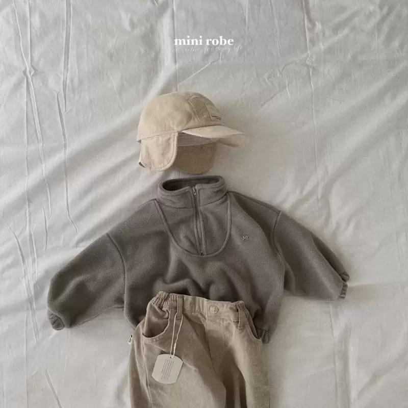 Mini Robe - Korean Baby Fashion - #babyoninstagram - Bear Half Turtleneck Zip-up - 11