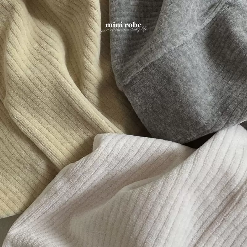 Mini Robe - Korean Baby Fashion - #babyootd - Or Rib Pants - 2