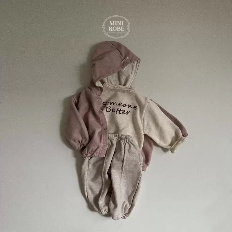 Mini Robe - Korean Baby Fashion - #babyootd - Some One Round Tee - 12