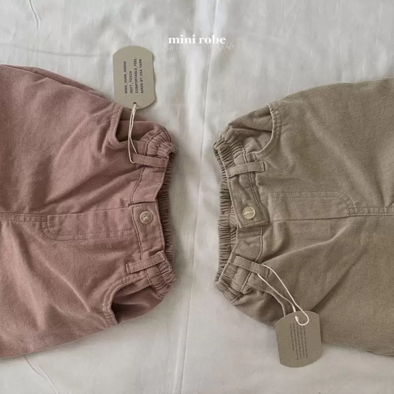 Mini Robe - Korean Baby Fashion - #babyoutfit - Peach Pants