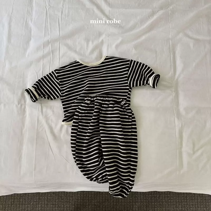 Mini Robe - Korean Baby Fashion - #babyoutfit - Land Piping Tee - 10