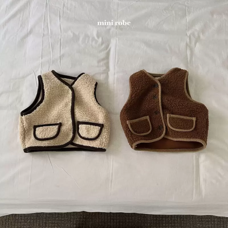 Mini Robe - Korean Baby Fashion - #babyoutfit - Bbogle Piping Vest