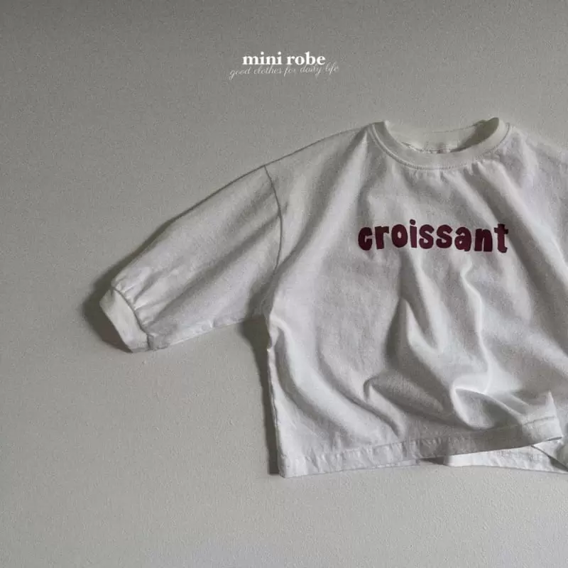 Mini Robe - Korean Baby Fashion - #babywear - Croissant Tee - 6