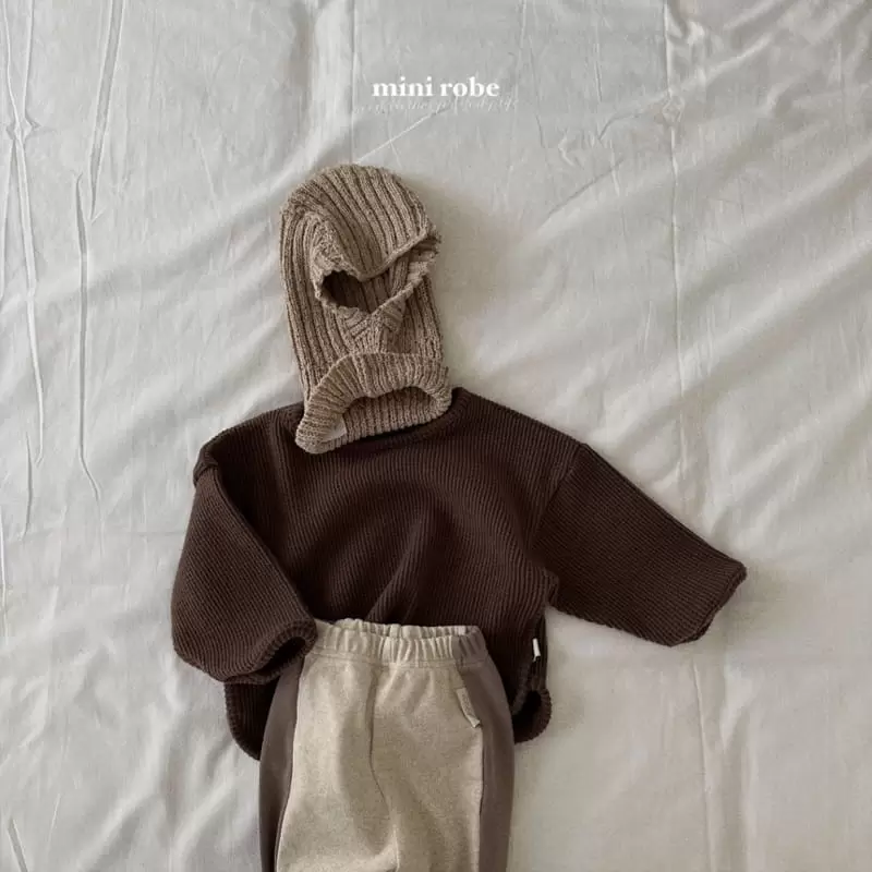 Mini Robe - Korean Baby Fashion - #onlinebabyshop - Cream Waffle Tee - 11