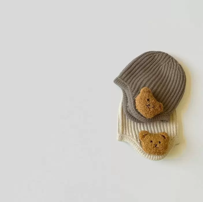 Miso - Korean Baby Fashion - #babyboutiqueclothing - Bear Doll Ears Hat - 5