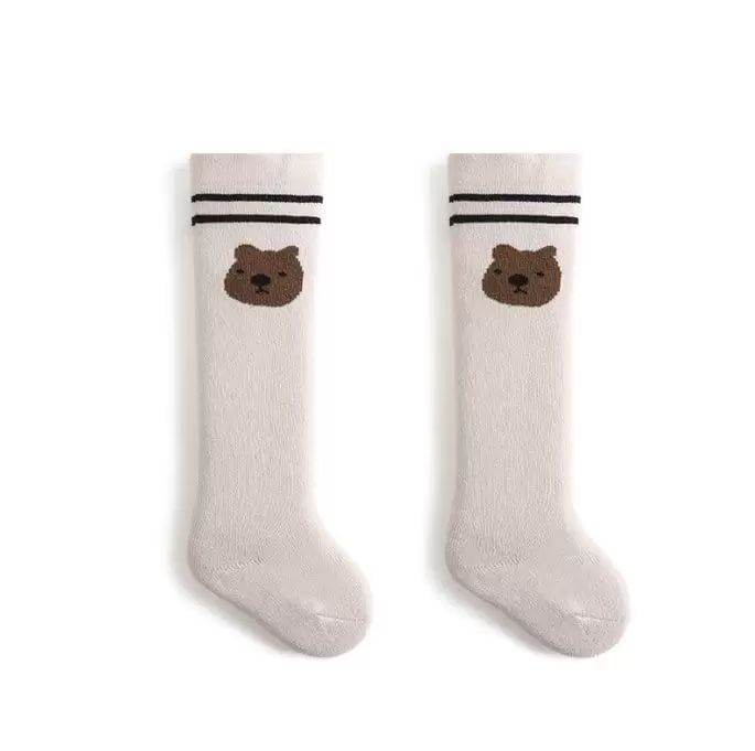 Miso - Korean Baby Fashion - #babyoninstagram - Dotom Two St Bear Knee Socks