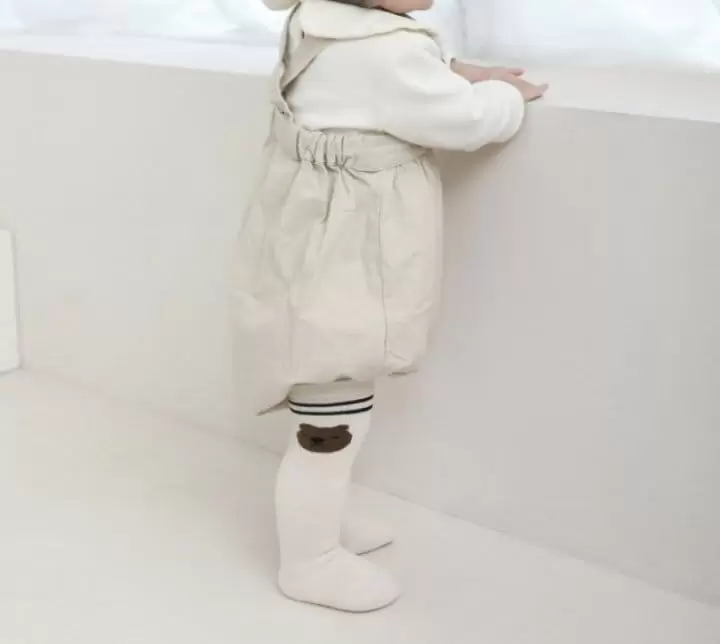 Miso - Korean Baby Fashion - #babyoutfit - Dotom Two St Bear Knee Socks - 3