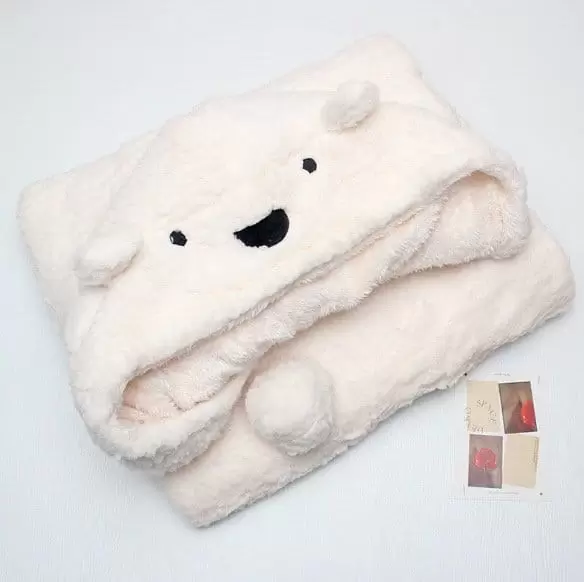 Miso - Korean Children Fashion - #childofig - Bear Hoody Blanket - 3