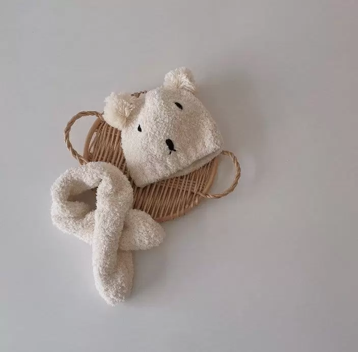 Miso - Korean Children Fashion - #discoveringself - Bear Hat Muffler Set - 6