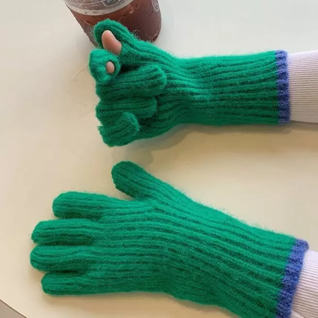 Miso - Korean Children Fashion - #kidzfashiontrend - Line Finger Gloves