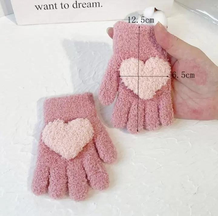 Miso - Korean Children Fashion - #magicofchildhood - Heart Finger Gloves - 5