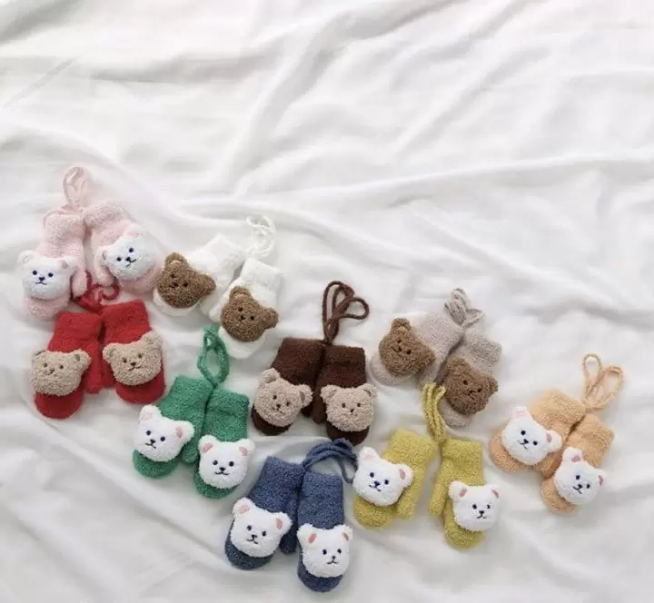 Miso - Korean Children Fashion - #magicofchildhood - Boodle Bear Bucket Gloves - 11