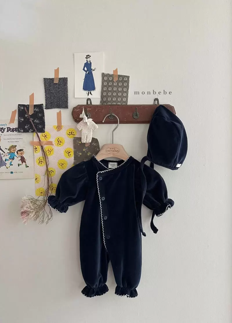 Monbebe - Korean Baby Fashion - #babyboutiqueclothing - Veloure Grace Bonnet - 12