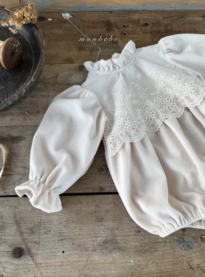 Monbebe - Korean Baby Fashion - #babyfashion - Veloure Momo Bodysuit