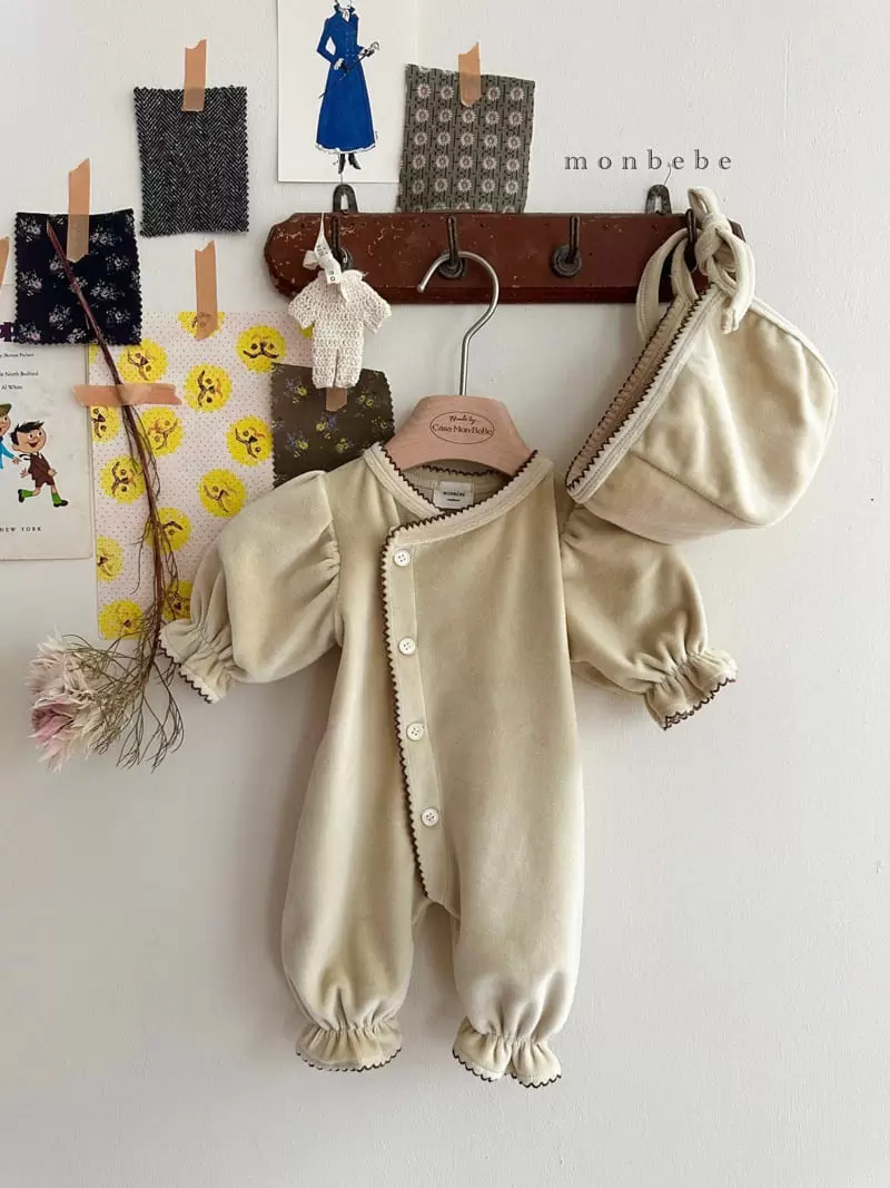 Monbebe - Korean Baby Fashion - #babylifestyle - Veloure Grace Bodysuit - 3