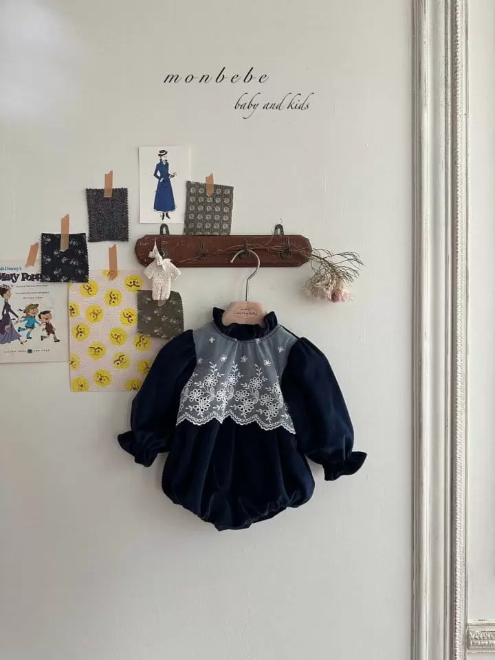 Monbebe - Korean Baby Fashion - #babyoninstagram - Veloure Momo Bodysuit - 5