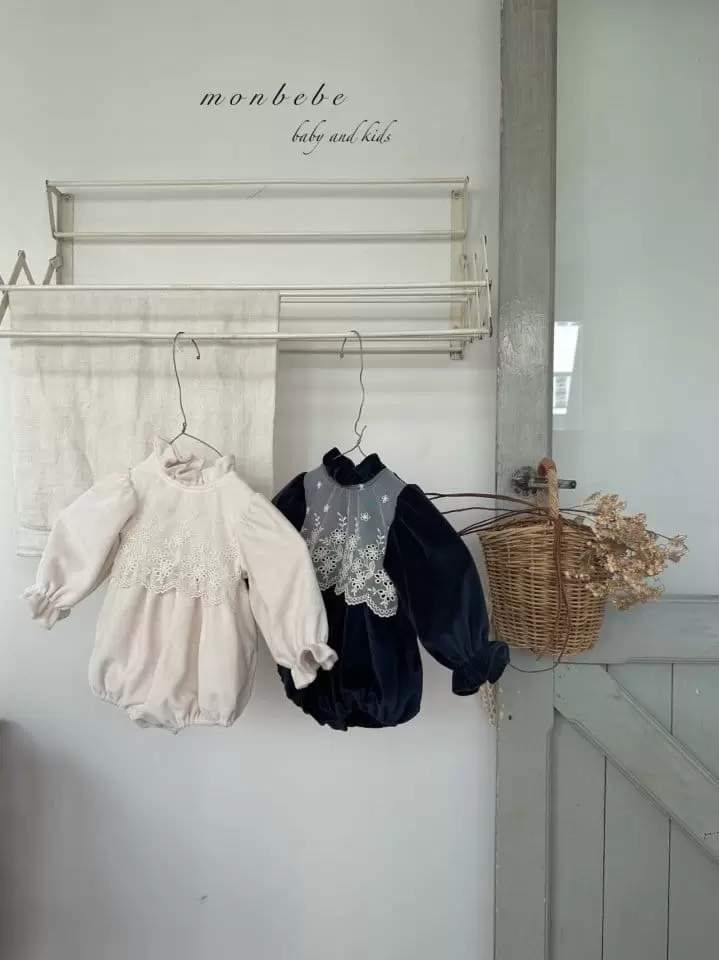 Monbebe - Korean Baby Fashion - #babyootd - Veloure Momo Bodysuit - 6