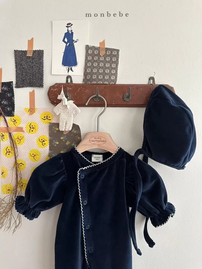 Monbebe - Korean Baby Fashion - #babyoutfit - Veloure Grace Bodysuit - 7