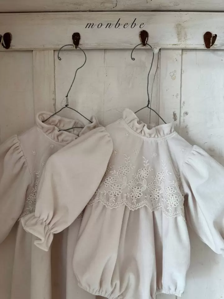 Monbebe - Korean Baby Fashion - #onlinebabyboutique - Veloure Momo Bodysuit - 10