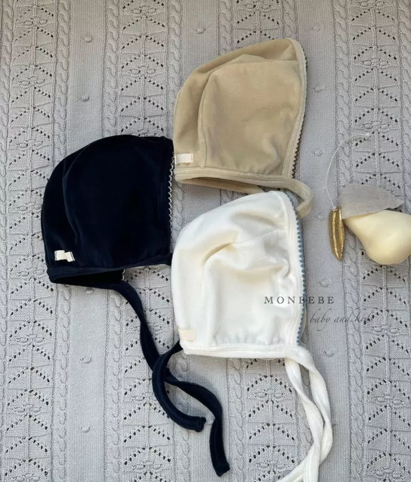 Monbebe - Korean Baby Fashion - #smilingbaby - Veloure Grace Bonnet - 10