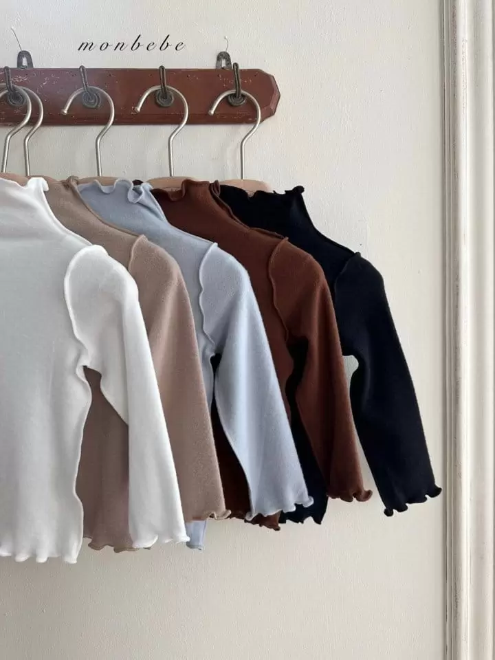 Monbebe - Korean Children Fashion - #Kfashion4kids - Fleece Wave Turtleneck Tee - 11