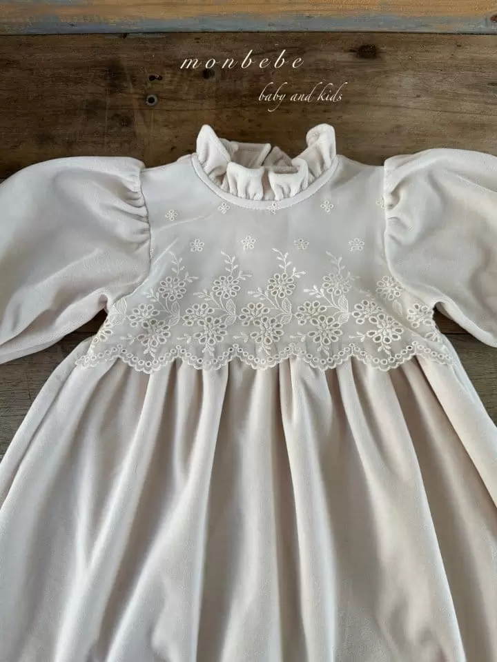 Monbebe - Korean Children Fashion - #Kfashion4kids - Veloure Momo One-piece - 7