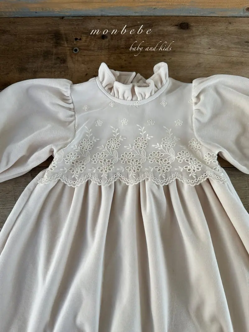 Monbebe - Korean Children Fashion - #designkidswear - Veloure Momo One-piece - 6