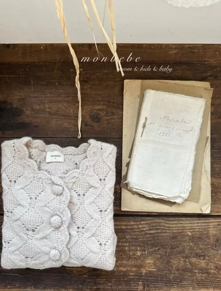 Monbebe - Korean Children Fashion - #kidsshorts - Magaret Knit Cardigan - 12