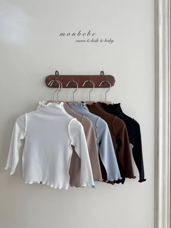 Monbebe - Korean Children Fashion - #kidzfashiontrend - Fleece Wave Turtleneck Tee - 10