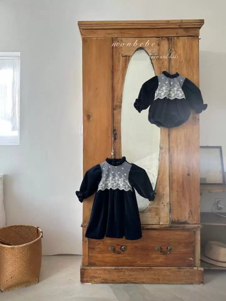 Monbebe - Korean Children Fashion - #todddlerfashion - Veloure Momo One-piece - 12