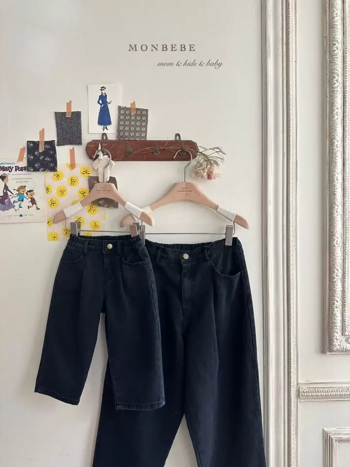 Monbebe - Korean Women Fashion - #momslook - Black Jeans Mom - 11