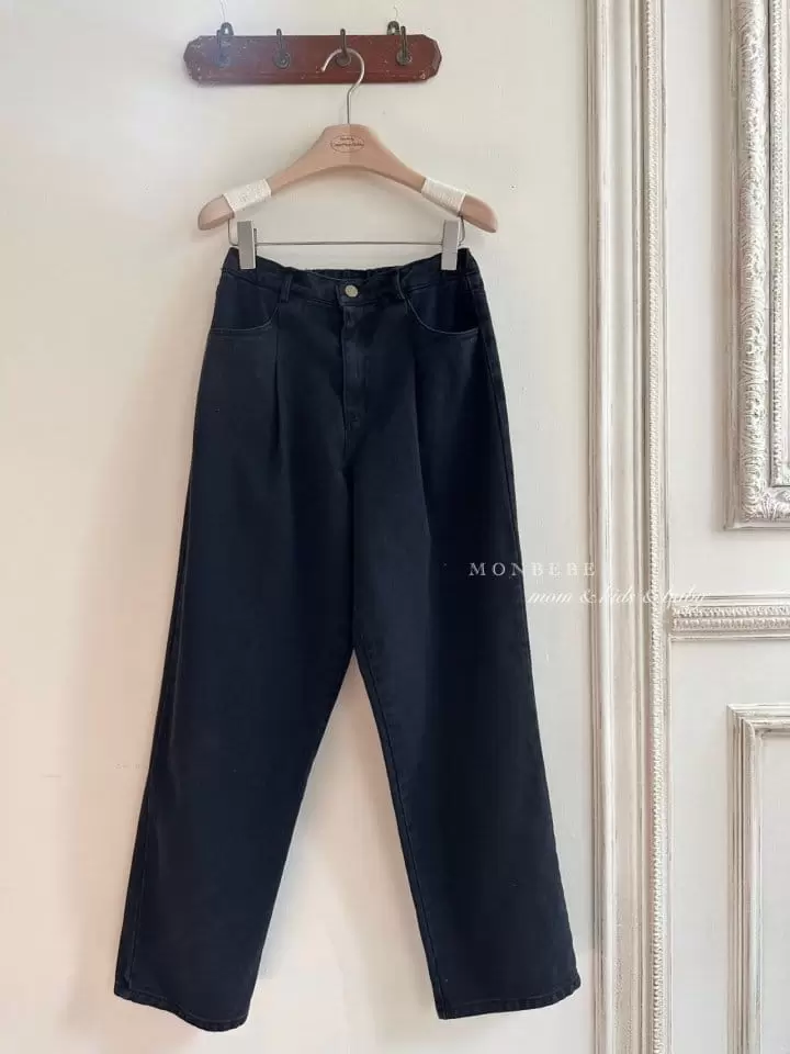Monbebe - Korean Women Fashion - #romanticstyle - Black Jeans Mom