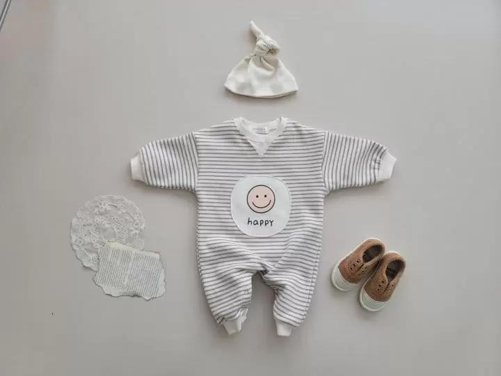 Moran - Korean Baby Fashion - #babyoninstagram - Happy Fleece Bodysuit - 3