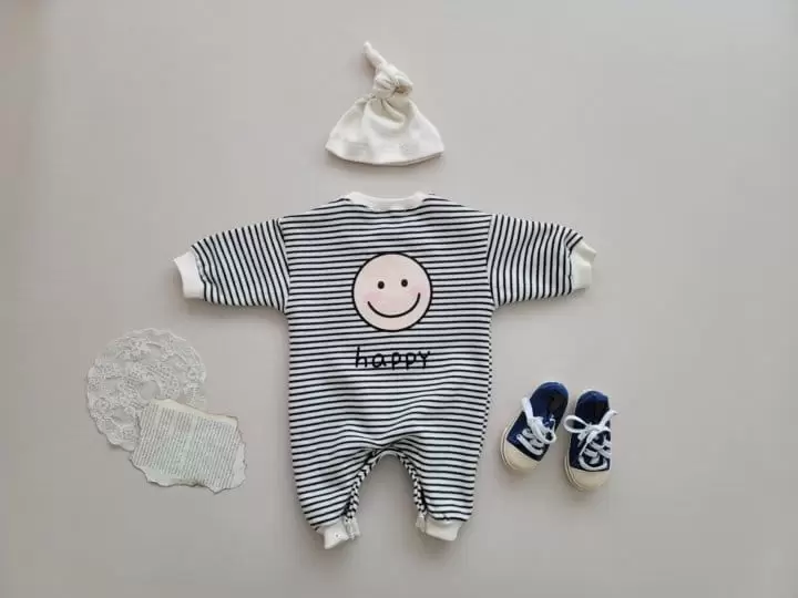 Moran - Korean Baby Fashion - #babyoutfit - Happy Fleece Bodysuit - 6