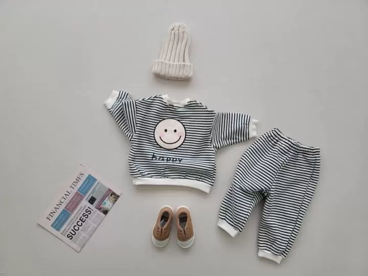 Moran - Korean Children Fashion - #childofig - Happy Fleece Top Bottom Set - 9