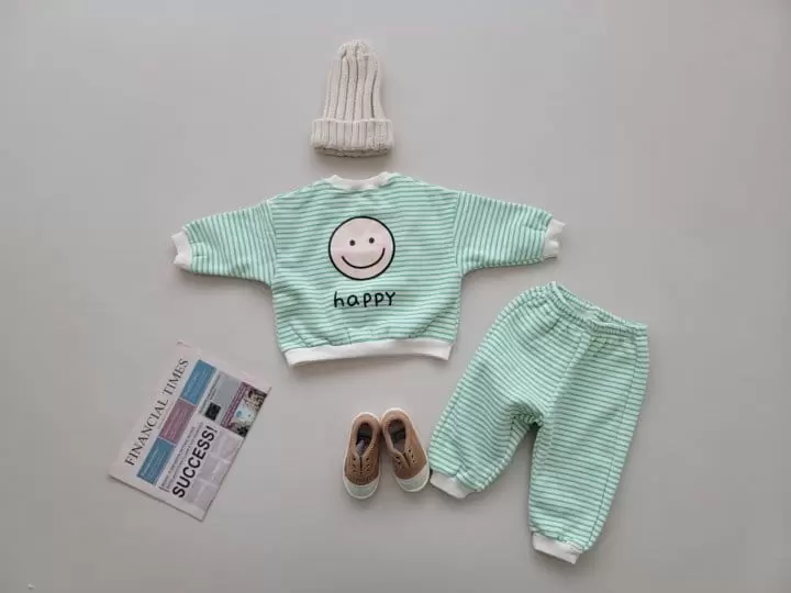 Moran - Korean Children Fashion - #childrensboutique - Happy Fleece Top Bottom Set - 11