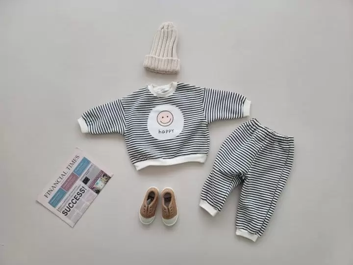 Moran - Korean Children Fashion - #littlefashionista - Happy Fleece Top Bottom Set - 5