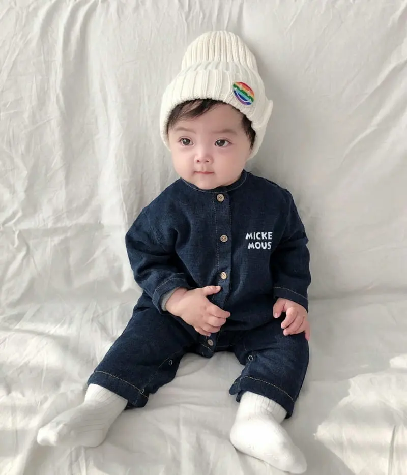 Moran - Korean Children Fashion - #littlefashionista - Denim Bodysuit - 11