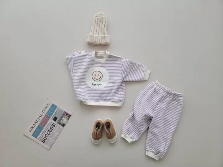 Moran - Korean Children Fashion - #magicofchildhood - Happy Fleece Top Bottom Set - 6