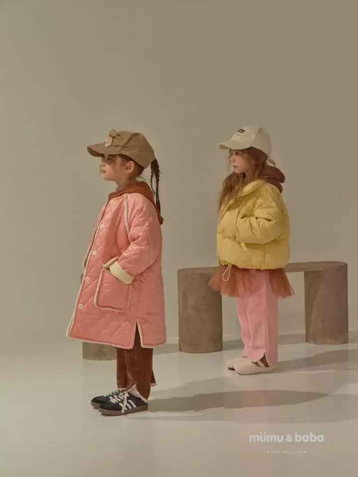 Mumunbaba - Korean Children Fashion - #childrensboutique - Shine Quilting Long Coat - 3