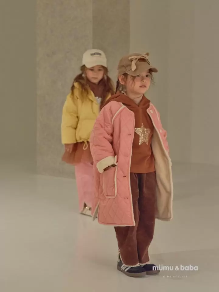 Mumunbaba - Korean Children Fashion - #discoveringself - Shine Quilting Long Coat - 5