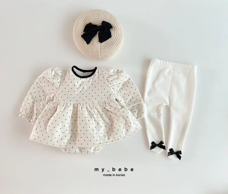 My Bebe - Korean Baby Fashion - #babyclothing - Bonding One-piece Bodysuit - 12