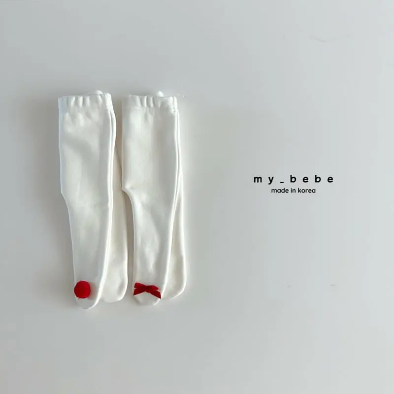 My Bebe - Korean Baby Fashion - #babygirlfashion - Velvet Foot Leggings - 2