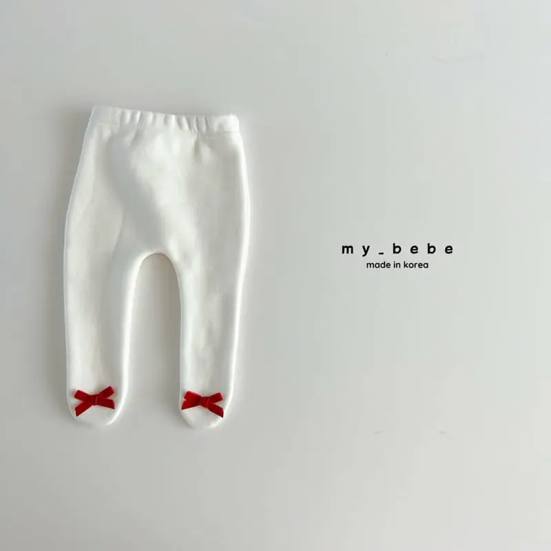 My Bebe - Korean Baby Fashion - #babylifestyle - Velvet Foot Leggings - 4
