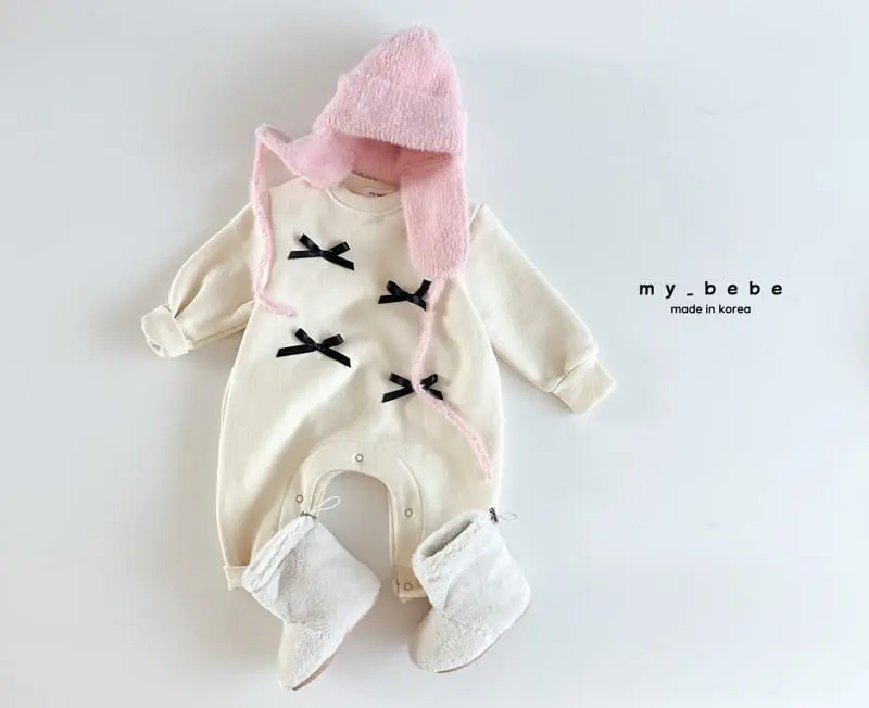 My Bebe - Korean Baby Fashion - #smilingbaby - Ribbon Kangaree Bodysuit - 6