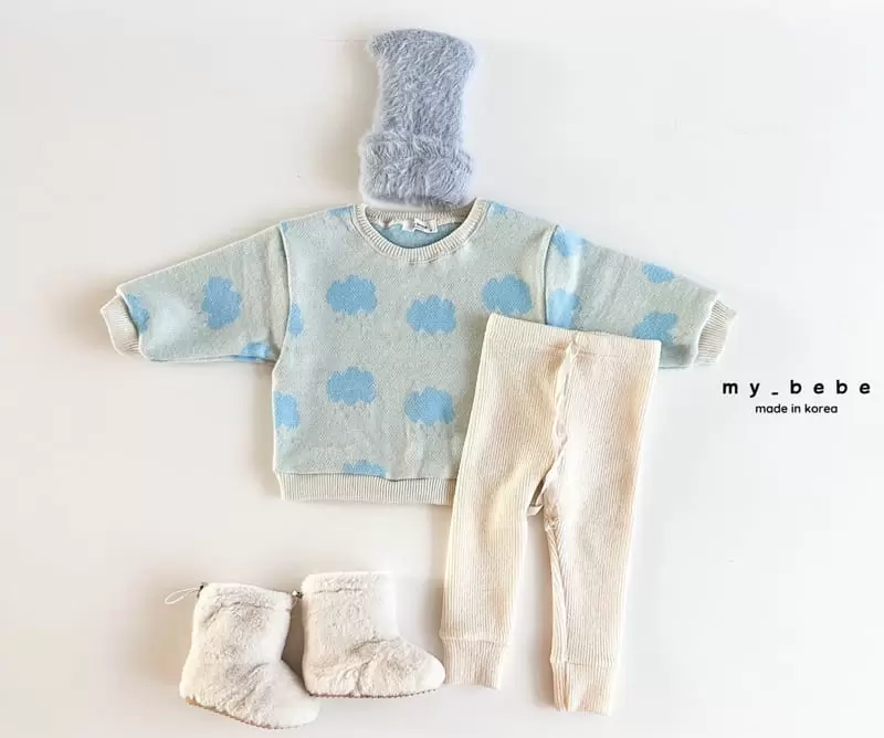 My Bebe - Korean Children Fashion - #prettylittlegirls - Fleece Jacquared Sweatshirt - 10