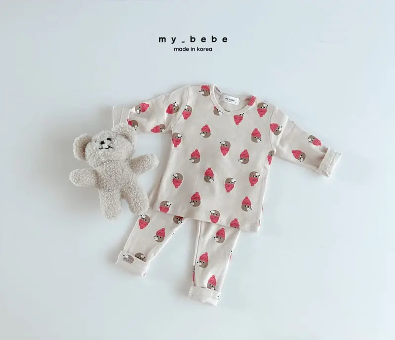 My Bebe - Korean Children Fashion - #stylishchildhood - Bear Pajama Set - 5