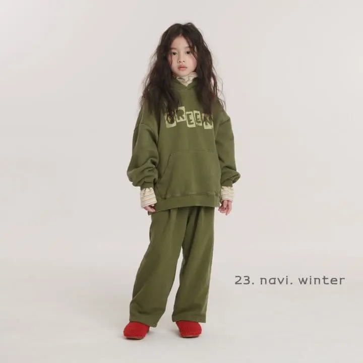 Navi - Korean Children Fashion - #childofig - Green Hoody Tee - 10