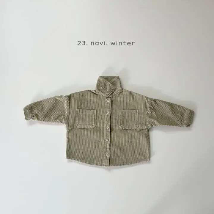 Navi - Korean Children Fashion - #todddlerfashion - Corduroy Shirt - 11