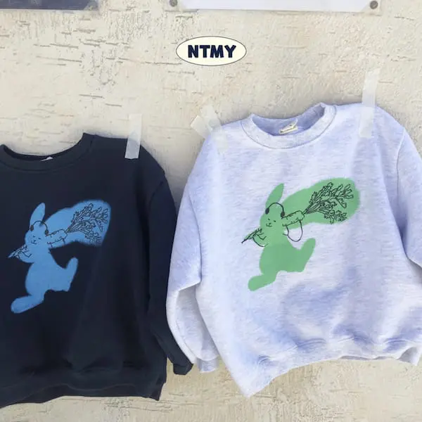 Nice To Meet You - Korean Children Fashion - #childrensboutique - Carrot Rabbit Sweatshirt - 9
